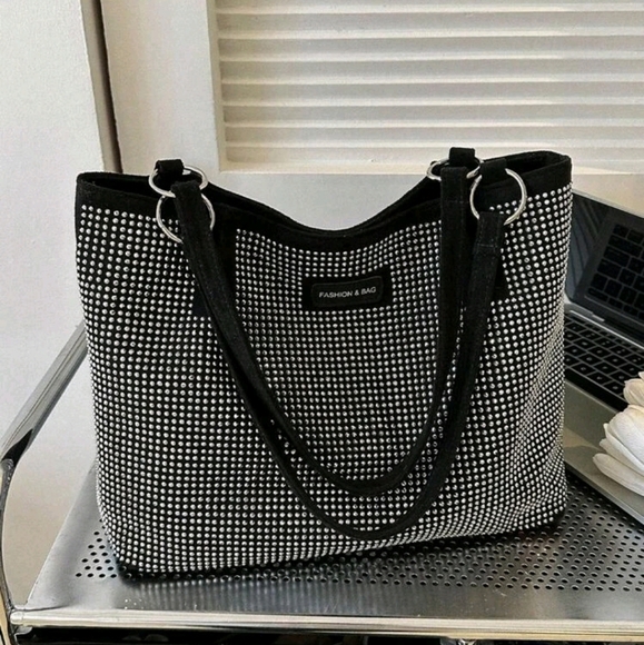 Handbags - Large Capacity Women Bag, 2024 New Trendy Fashion Rhinestone High-End Commuter